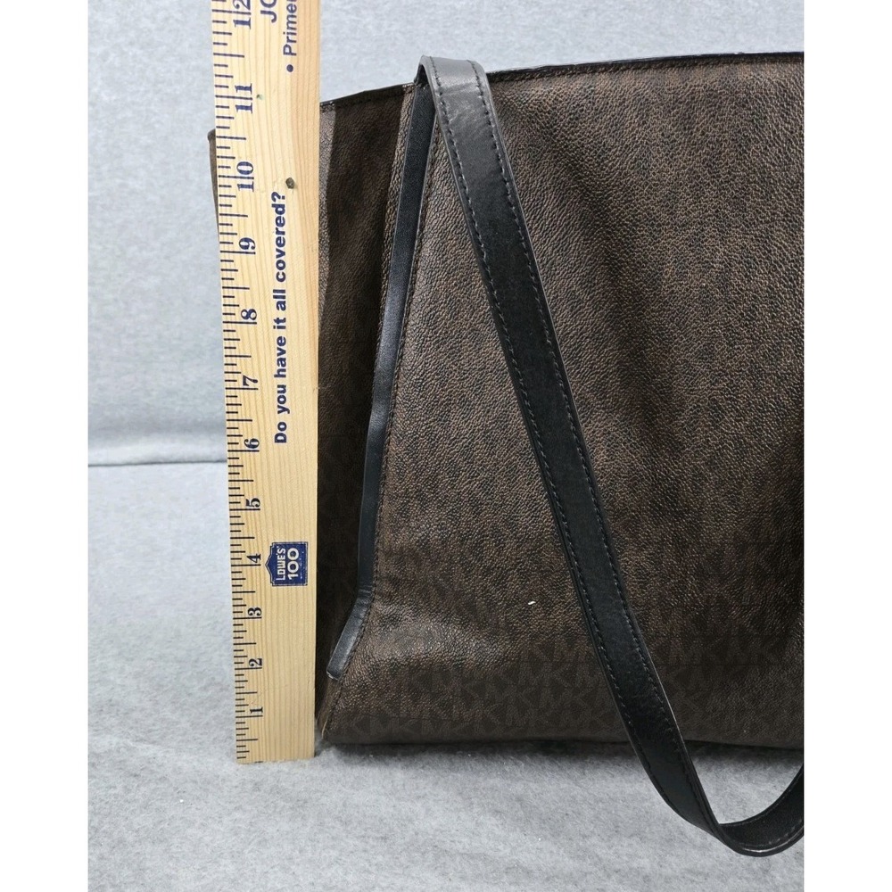Michael Kors XL Whitney Brown Signature Tote Bag MK Logo Designer Handbag - Picture 11 of 15